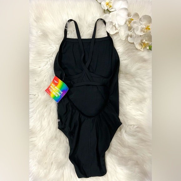 NWT Speedo Pride Collection Eco Endurance Full coverage Swimsuit Sz 32 - Picture 3 of 3